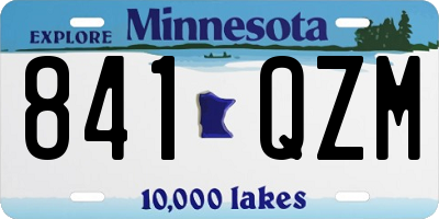 MN license plate 841QZM