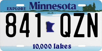 MN license plate 841QZN