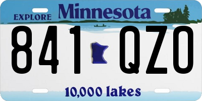 MN license plate 841QZO