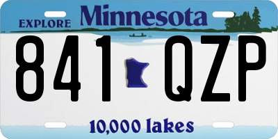 MN license plate 841QZP