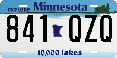 MN license plate 841QZQ