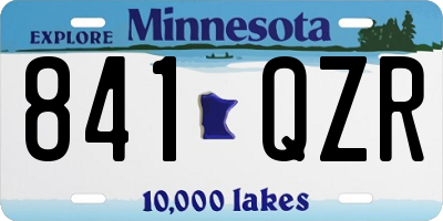 MN license plate 841QZR