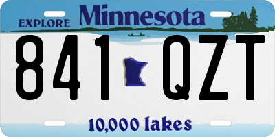 MN license plate 841QZT