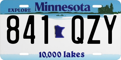 MN license plate 841QZY