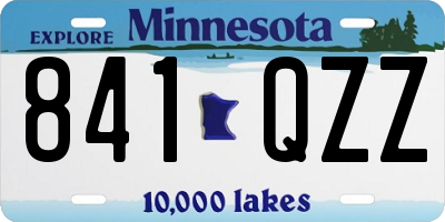 MN license plate 841QZZ
