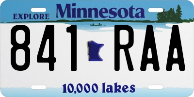 MN license plate 841RAA