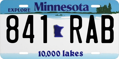 MN license plate 841RAB