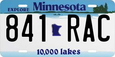 MN license plate 841RAC