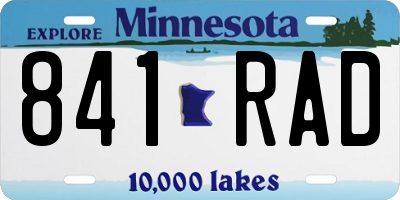MN license plate 841RAD