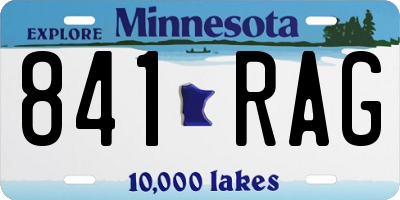 MN license plate 841RAG
