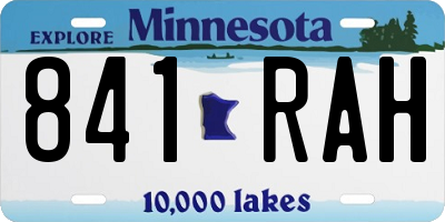 MN license plate 841RAH