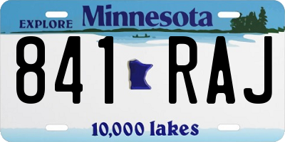 MN license plate 841RAJ