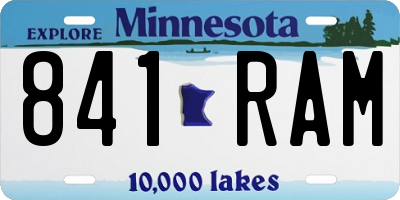 MN license plate 841RAM