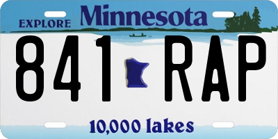 MN license plate 841RAP