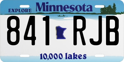 MN license plate 841RJB
