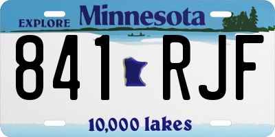 MN license plate 841RJF