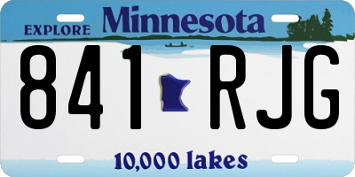 MN license plate 841RJG