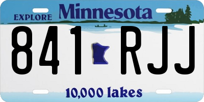 MN license plate 841RJJ