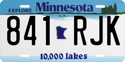 MN license plate 841RJK