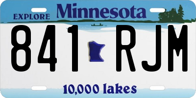 MN license plate 841RJM