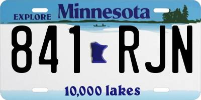 MN license plate 841RJN
