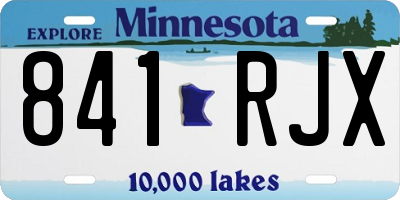 MN license plate 841RJX