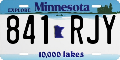 MN license plate 841RJY