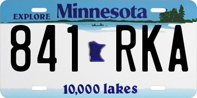 MN license plate 841RKA
