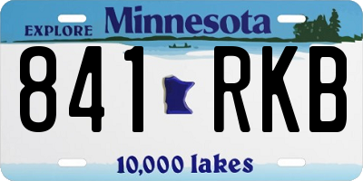 MN license plate 841RKB