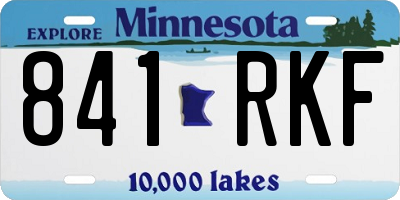 MN license plate 841RKF
