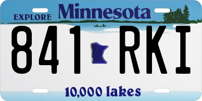 MN license plate 841RKI