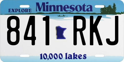 MN license plate 841RKJ