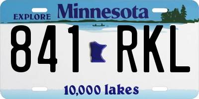 MN license plate 841RKL