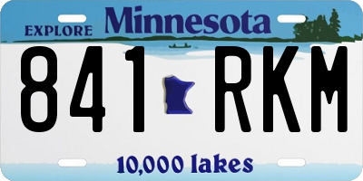 MN license plate 841RKM