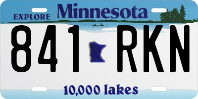 MN license plate 841RKN