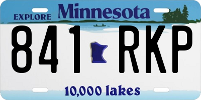 MN license plate 841RKP
