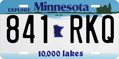 MN license plate 841RKQ
