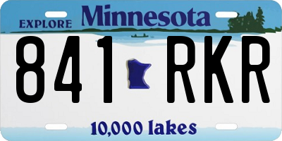 MN license plate 841RKR