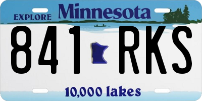 MN license plate 841RKS