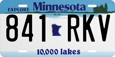 MN license plate 841RKV