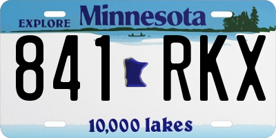 MN license plate 841RKX