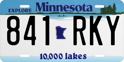 MN license plate 841RKY