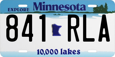 MN license plate 841RLA
