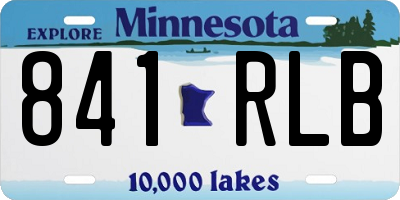 MN license plate 841RLB