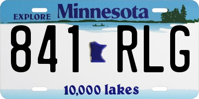 MN license plate 841RLG