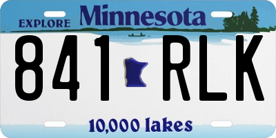 MN license plate 841RLK