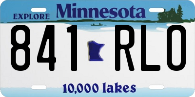 MN license plate 841RLO