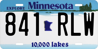 MN license plate 841RLW