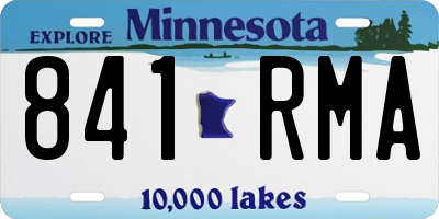 MN license plate 841RMA