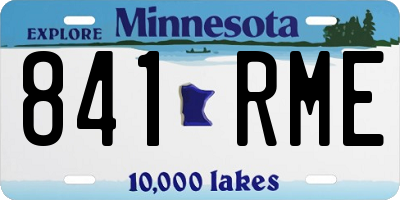 MN license plate 841RME